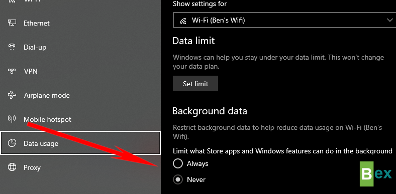 how to reduce data consumption on windows 10